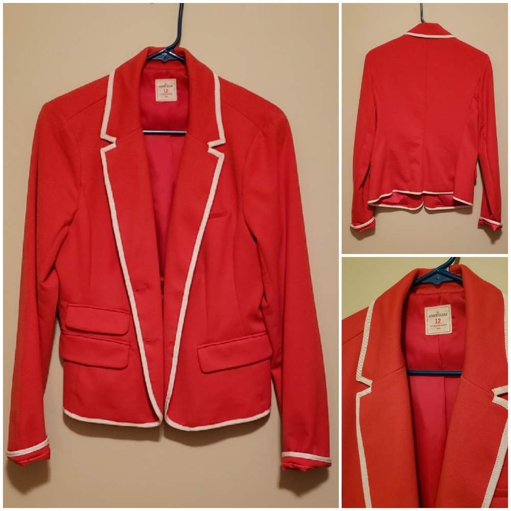 GAP Orange White Piping The Academy Blazer Size 12